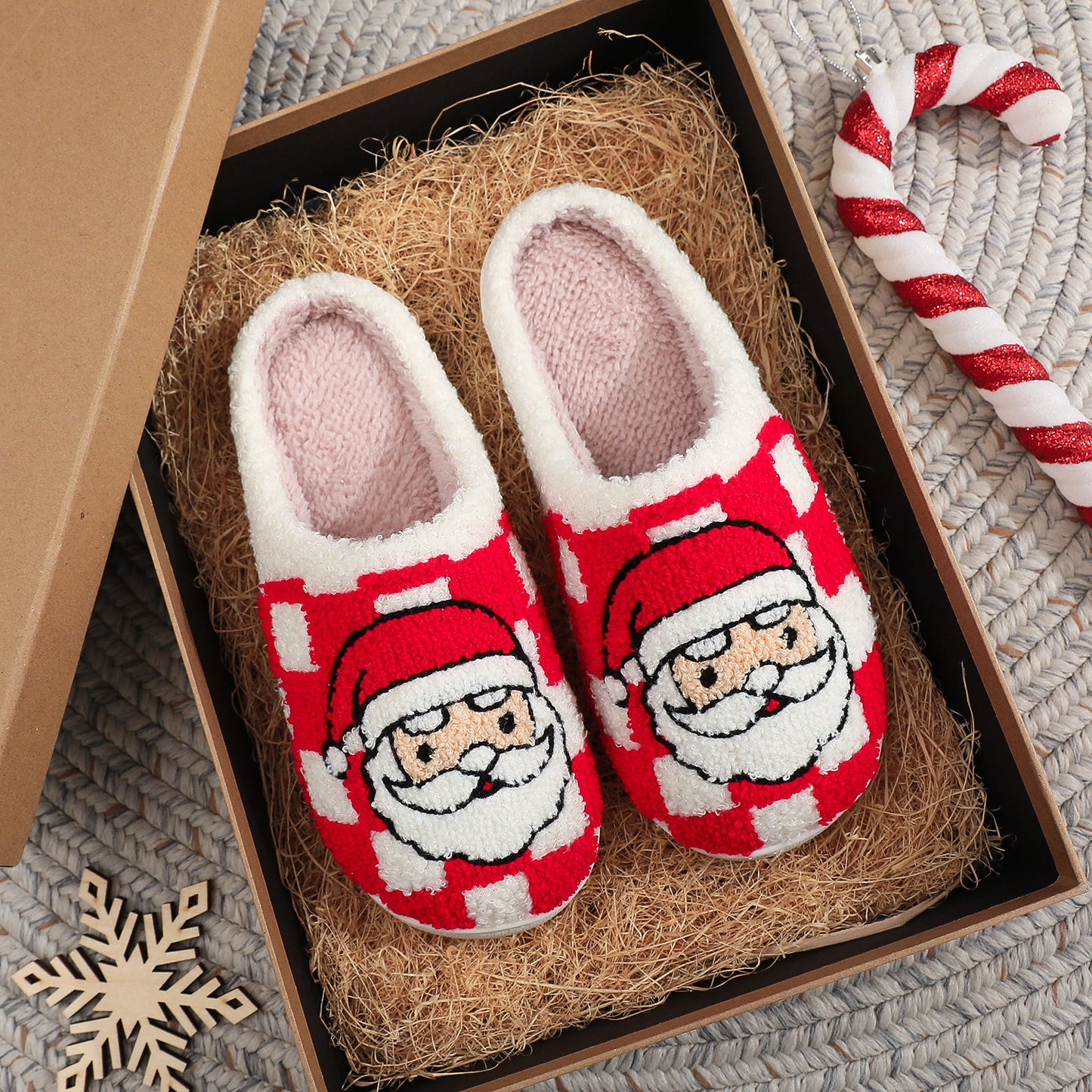 Fuzzy Festive Slipper