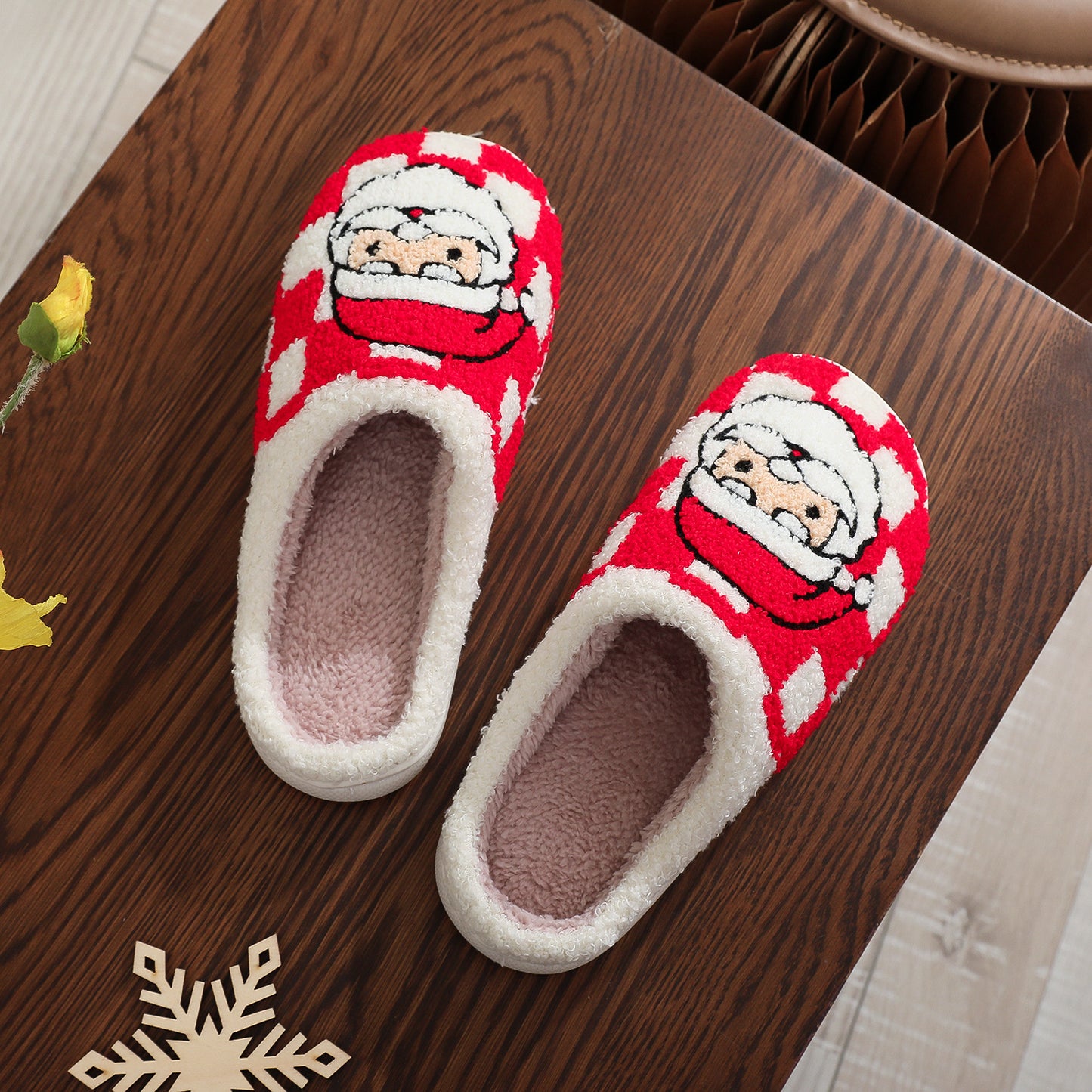 Fuzzy Festive Slipper